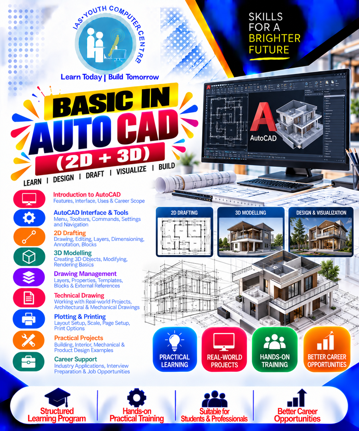 Basic in Auto Cad (2D +3D)